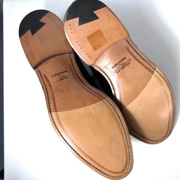 CHARLES TYRWHITT Wing-tip, Back Leather Oxford shoes EU8 1/2 US9 Made in England